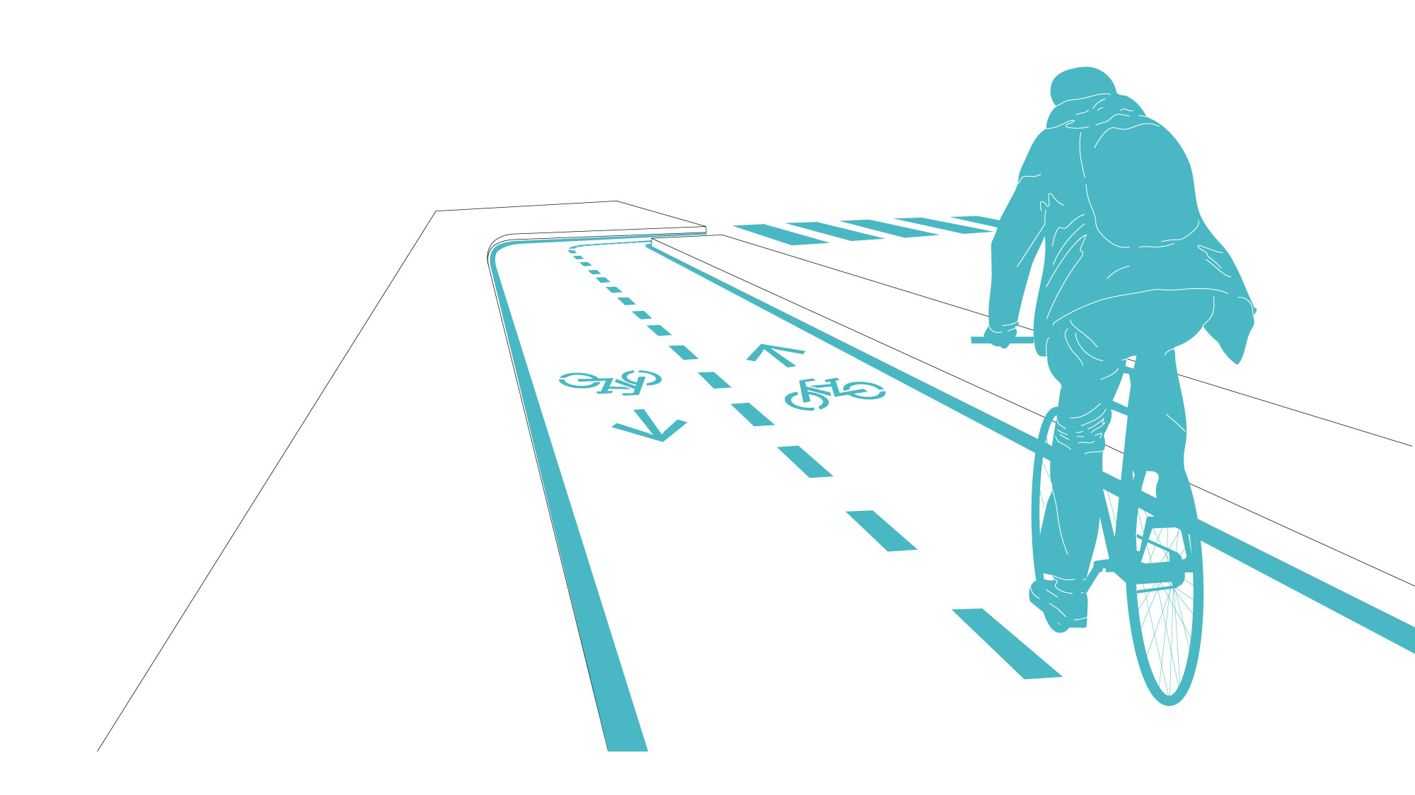 Aunque las líneas guías en piso pueden ser un buen complemento para demarcar áreas seguras o senderos y facilitan el tránsito entre usuarios de medios de transporte y peatones, sin embargo, su visibilidad depende en gran medida de la afluencia de transeún