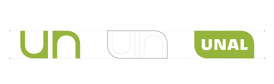 Construcción del componente gráfico de la marca nominativa UNAL